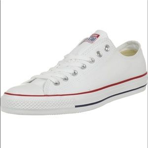 Converse All*Star White Lace Up Sneakers Unisex Size 9 Men 11 Women